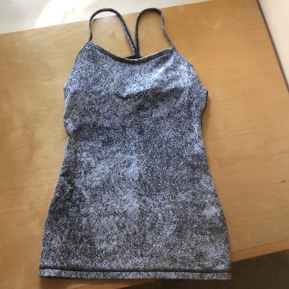 Lululemon Grey Black Power Y Racerback